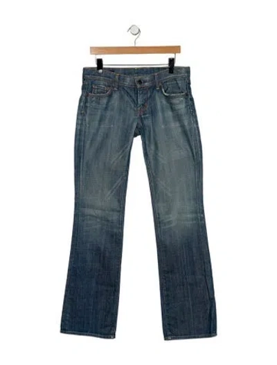 Pre-owned Citizen Of Humanity Mid-rise Flared Jeans In Blue