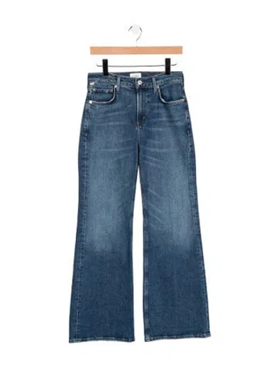 Pre-owned Citizen Of Humanity Mid-rise Flared Jeans In Blue