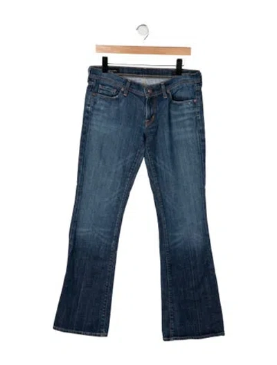 Pre-owned Citizen Of Humanity Mid-rise Flared Jeans In Blue