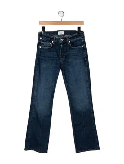 Pre-owned Citizen Of Humanity Mid-rise Flared Jeans In Blue