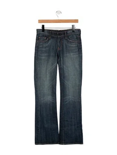 Pre-owned Citizen Of Humanity Mid-rise Flared Jeans In Blue
