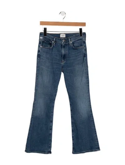 Pre-owned Citizen Of Humanity Mid-rise Flared Jeans In Blue