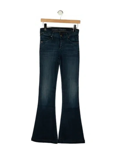 Pre-owned Citizen Of Humanity Mid-rise Flared Jeans In Blue