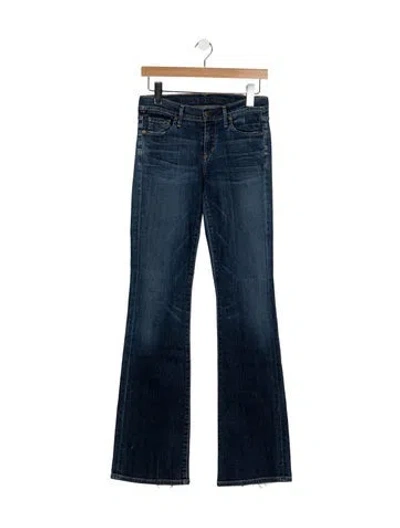 Pre-owned Citizen Of Humanity Mid-rise Flared Jeans In Blue
