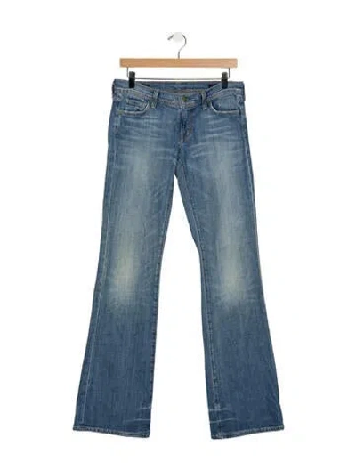 Pre-owned Citizen Of Humanity Mid-rise Flared Jeans In Blue