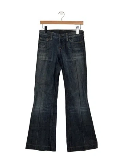 Pre-owned Citizen Of Humanity Mid-rise Flared Jeans In Blue