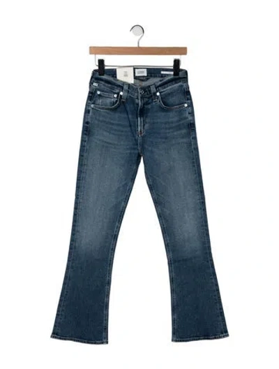 Pre-owned Citizen Of Humanity Mid-rise Flared Jeans In Blue