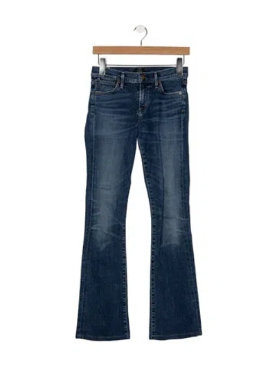 Pre-owned Citizen Of Humanity Mid-rise Flared Jeans In Blue