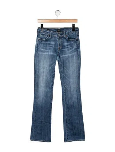 Pre-owned Citizen Of Humanity Mid-rise Flared Jeans In Blue
