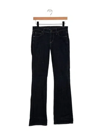 Pre-owned Citizen Of Humanity Mid-rise Flared Jeans In Blue