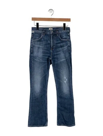 Pre-owned Citizen Of Humanity Mid-rise Flared Jeans In Blue