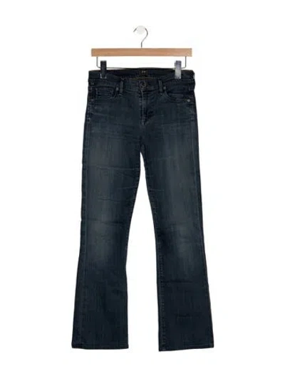 Pre-owned Citizen Of Humanity Mid-rise Flared Jeans In Blue