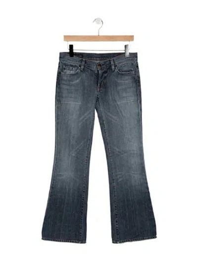 Pre-owned Citizen Of Humanity Mid-rise Flared Jeans In Blue