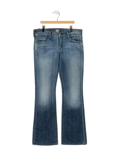 Pre-owned Citizen Of Humanity Mid-rise Flared Jeans In Blue
