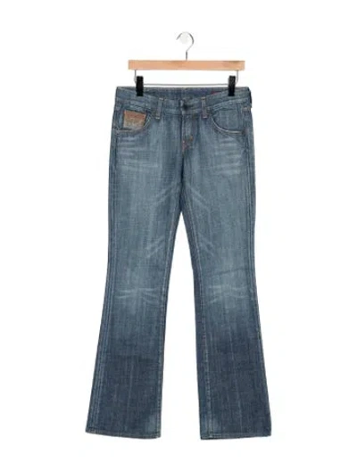 Pre-owned Citizen Of Humanity Mid-rise Flared Jeans In Blue