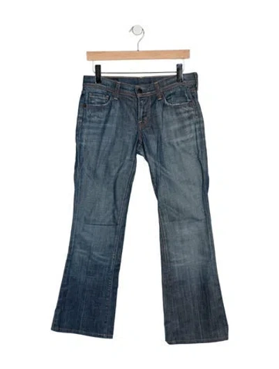 Pre-owned Citizen Of Humanity Mid-rise Flared Jeans In Blue