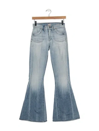 Pre-owned Citizen Of Humanity Mid-rise Flared Jeans In Blue