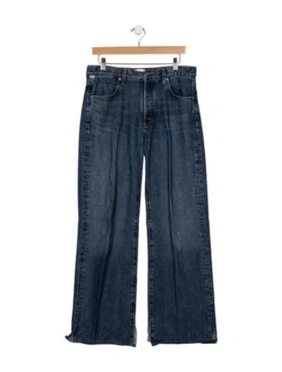 Pre-owned Citizen Of Humanity Mid-rise Flared Jeans In Blue