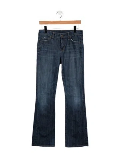 Pre-owned Citizen Of Humanity Mid-rise Flared Jeans In Blue