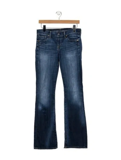 Pre-owned Citizen Of Humanity Mid-rise Flared Jeans In Blue
