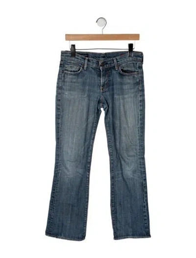 Pre-owned Citizen Of Humanity Mid-rise Flared Jeans In Blue