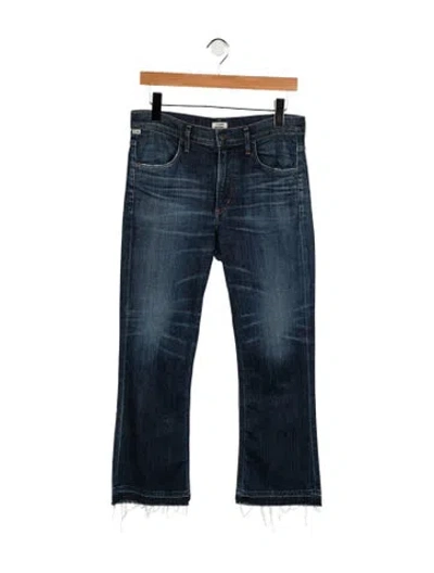 Pre-owned Citizen Of Humanity Mid-rise Flared Jeans In Blue