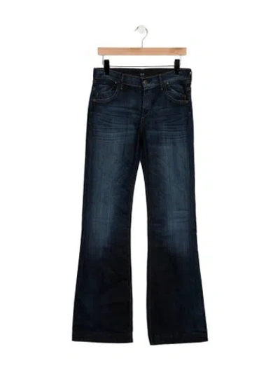 Pre-owned Citizen Of Humanity Mid-rise Flared Jeans In Blue