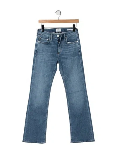 Pre-owned Citizen Of Humanity Mid-rise Flared Jeans In Blue