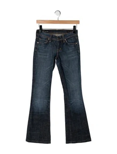 Pre-owned Citizen Of Humanity Mid-rise Flared Jeans In Blue