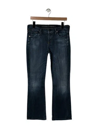 Pre-owned Citizen Of Humanity Mid-rise Flared Jeans In Blue