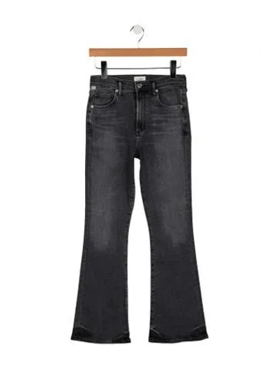 Pre-owned Citizen Of Humanity Mid-rise Flared Jeans In Gray