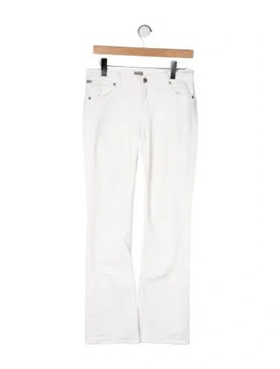 Pre-owned Citizen Of Humanity Mid-rise Flared Jeans In Neutral