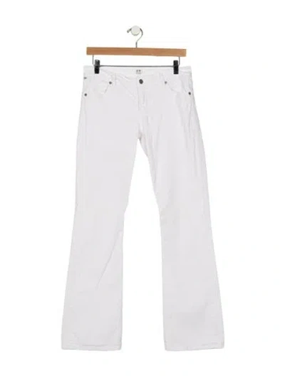 Pre-owned Citizen Of Humanity Mid-rise Flared Jeans In White