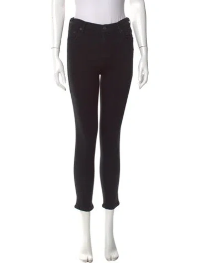 Pre-owned Citizen Of Humanity Mid-rise Skinny Leg Jeans In Black