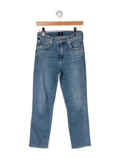 Pre-owned Citizen Of Humanity Mid-rise Skinny Leg Jeans In Blue