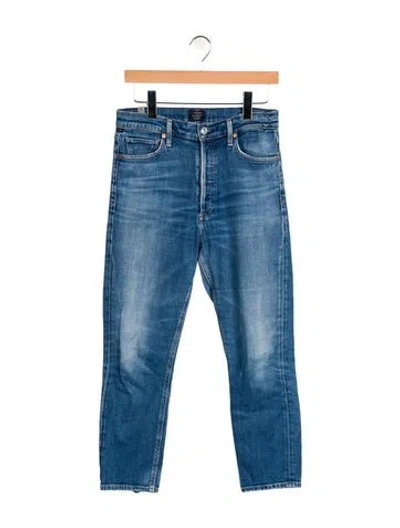 Pre-owned Citizen Of Humanity Mid-rise Skinny Leg Jeans In Blue
