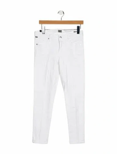 Pre-owned Citizen Of Humanity Mid-rise Skinny Leg Jeans In White