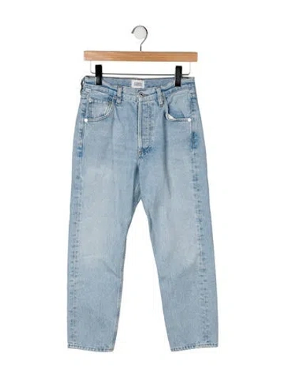 Pre-owned Citizen Of Humanity Mid-rise Straight Leg Jeans In Blue