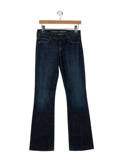 Pre-owned Citizen Of Humanity Mid-rise Straight Leg Jeans In Blue