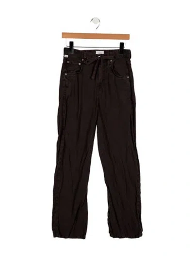 Pre-owned Citizen Of Humanity Mid-rise Straight Leg Jeans In Brown