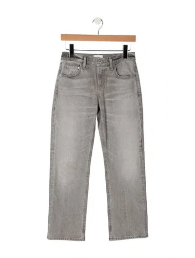 Pre-owned Citizen Of Humanity Mid-rise Straight Leg Jeans In Gray