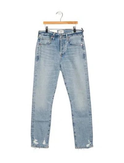 Pre-owned Citizen Of Humanity Mid-rise Straight Leg Jeans W/ Tags In Blue