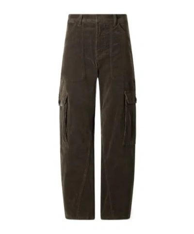 Citizen Of Humanity Mid-rise Wide-leg Cargo Pants In Military Green