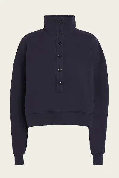 Citizen Of Humanity Mirelle Cotton Fleece Sweatshirt In Blue