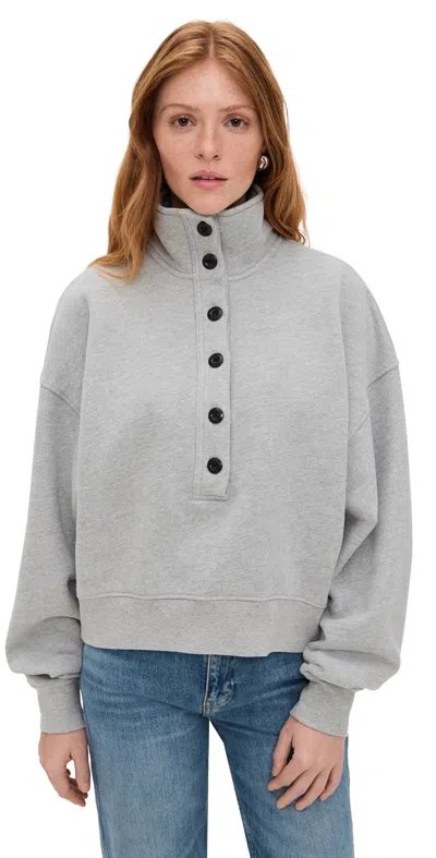 Citizen Of Humanity Mirelle Funnel Neck Sweatshirt Heather Grey In Gray
