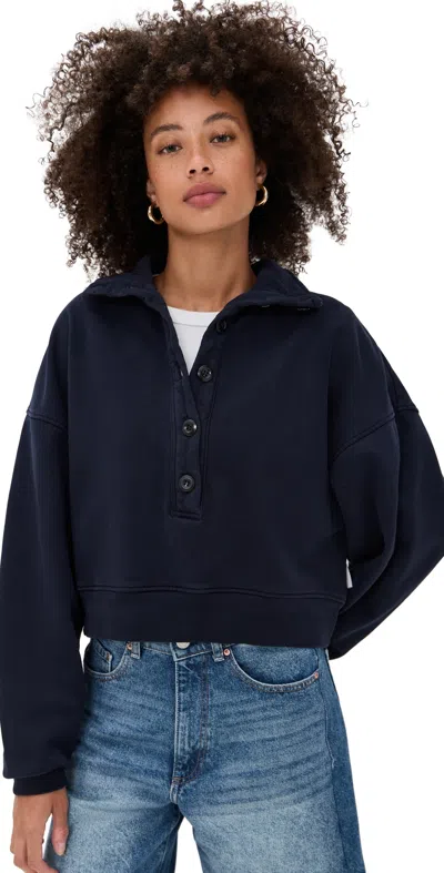 Citizen Of Humanity Mirelle Funnel Neck Top Navy In Blue