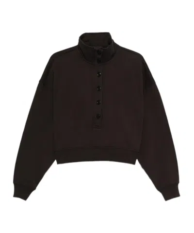 Citizen Of Humanity Mirelle Funnel-neck Sweatshirt In Black