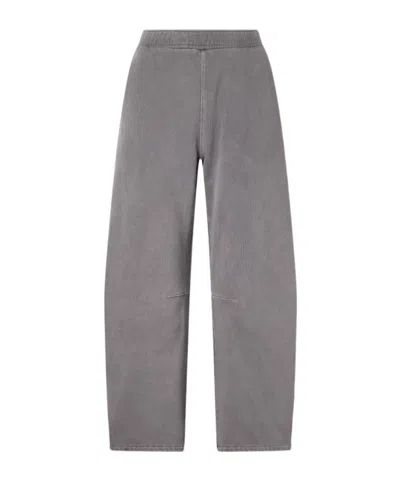 Citizen Of Humanity Miro Cotton-jersey Barrel-leg Track Pants In Gray