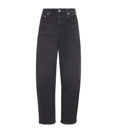 Citizen Of Humanity High-rise Wide-leg Jeans Belt Loops In Black