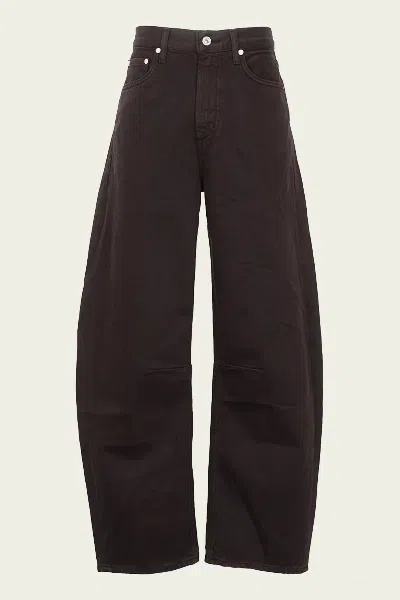 Citizen Of Humanity Miro Mid-rise Barrel-leg Jeans In Brown